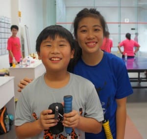 Leon Cheok with AuYeong Wai Yhann, the girls Under-19 No.1