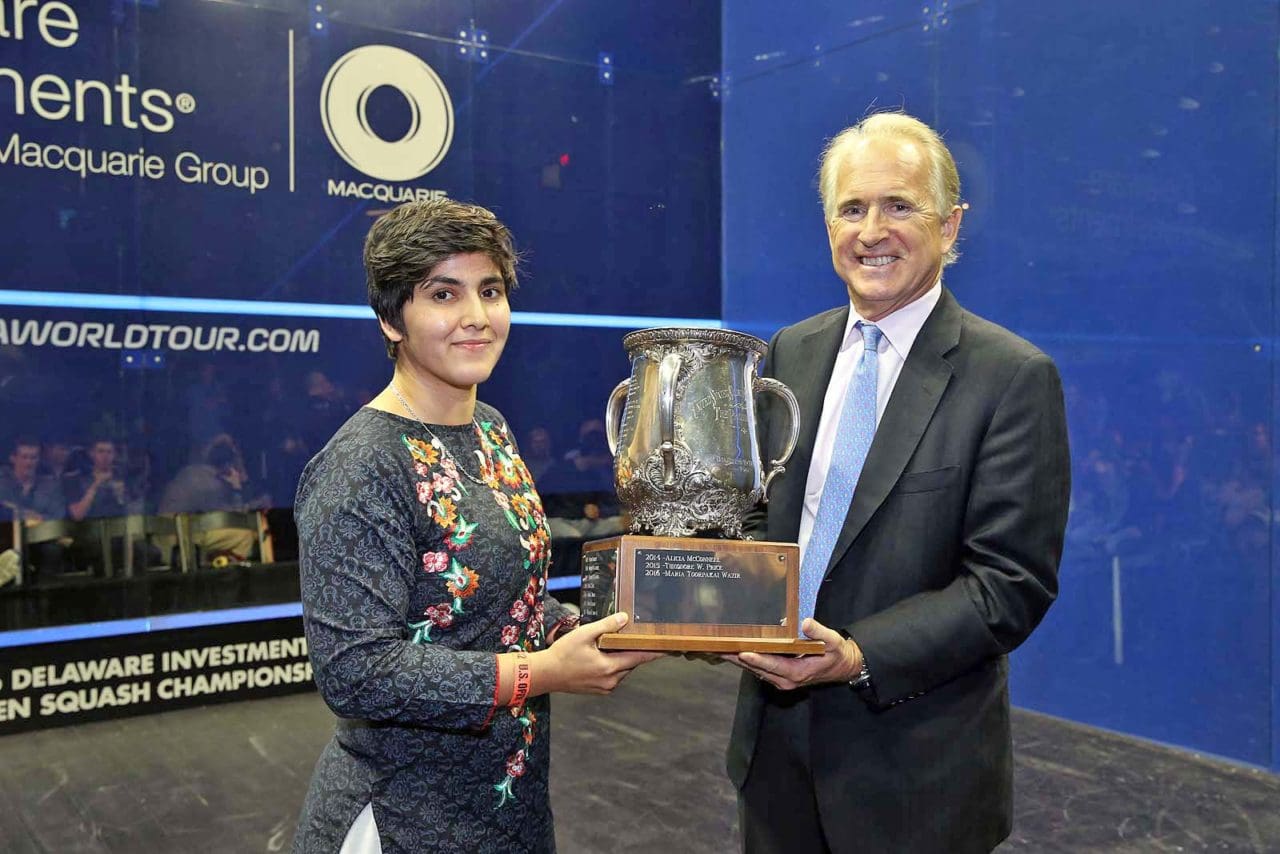 Maria Toorpakai Wazr and the US Squash president